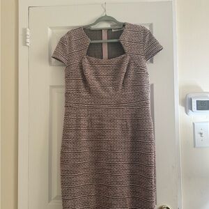 Grace Karin Pink Tweed Midi Dress